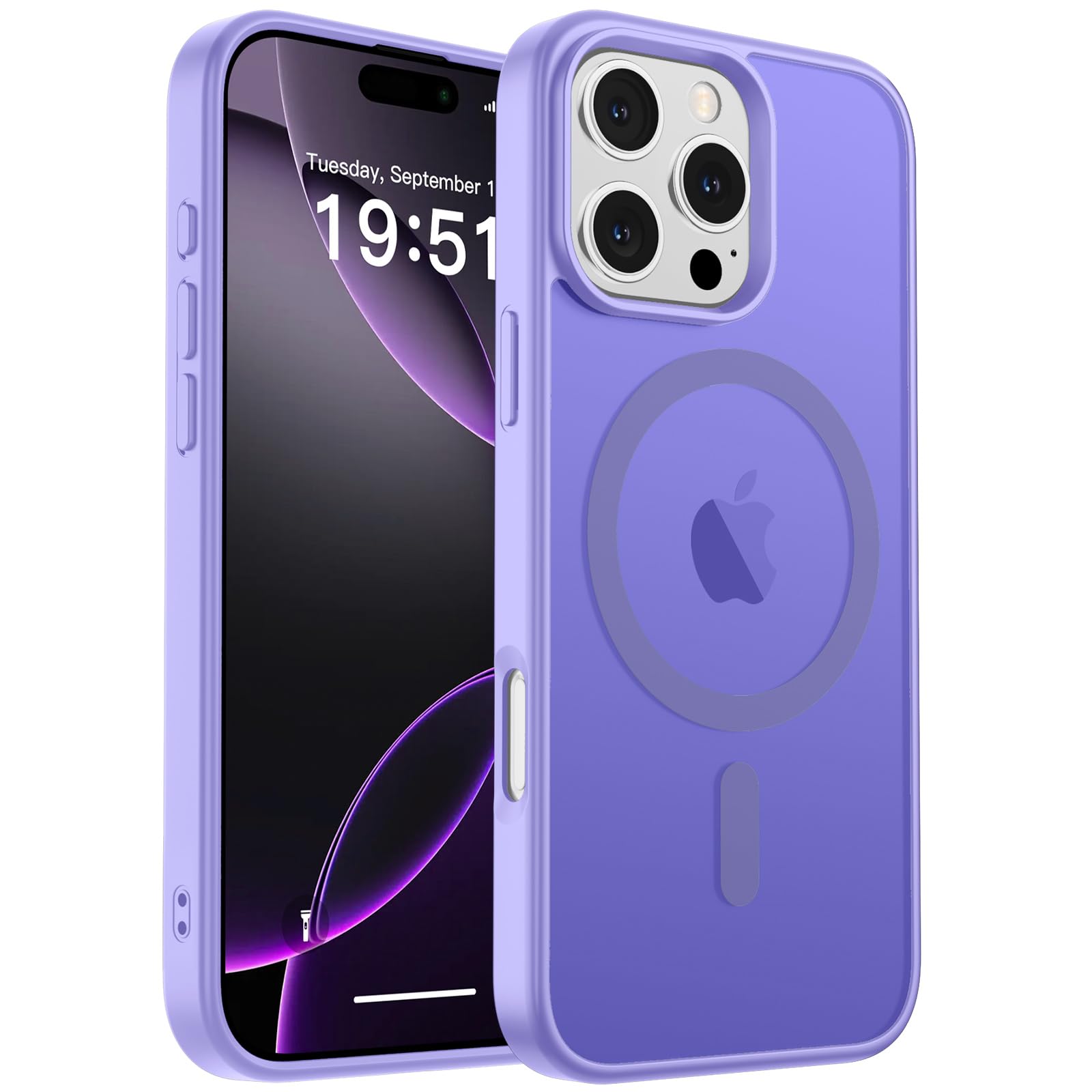 zapica Magnetic for iPhone 16 Pro Case, [Compatible with MagSafe] [Military Grade Drop Protection] Translucent Matte Shockproof Anti-Scratch Phone