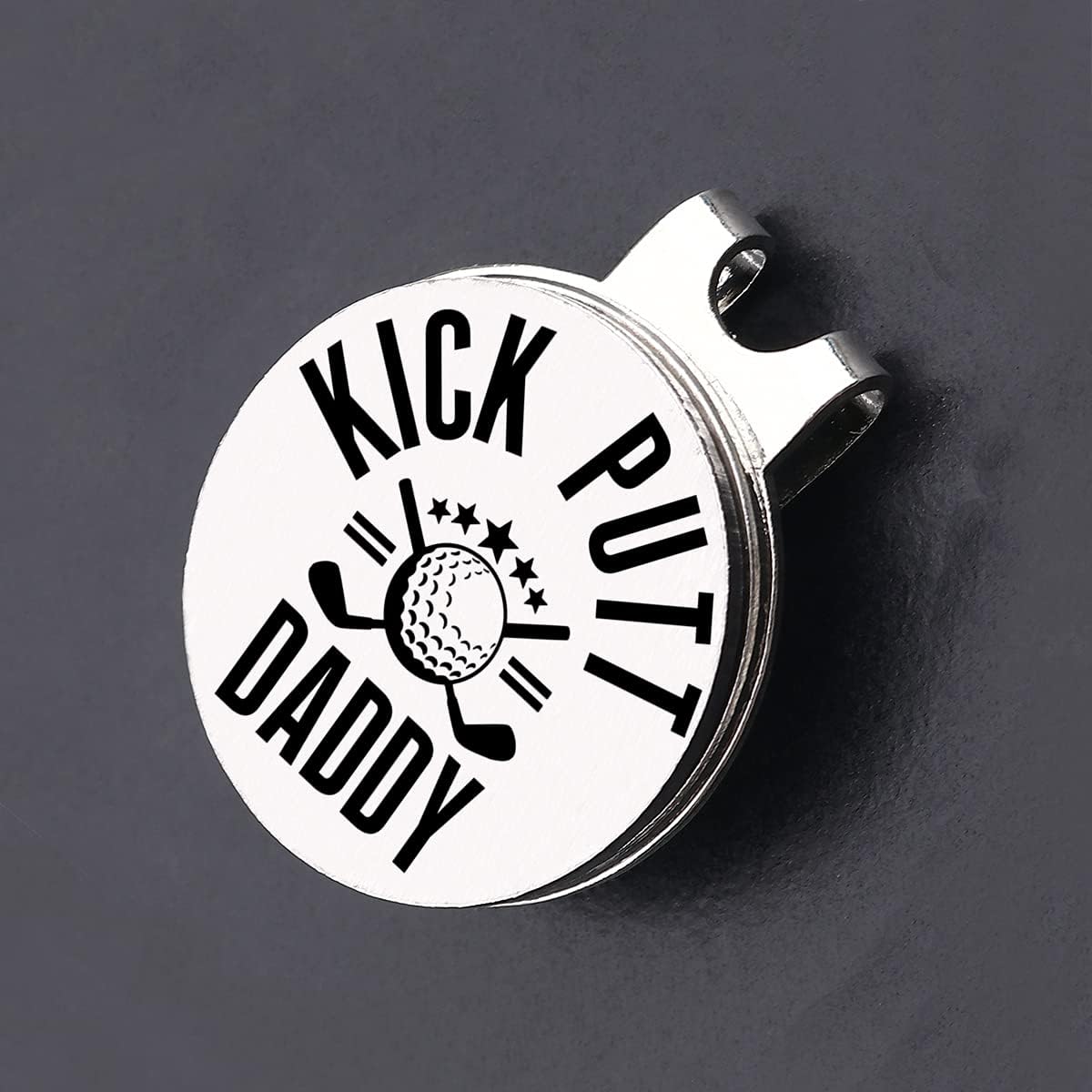 review VIYZZX Funny Golf Gifts for Men Golfers Him, Kick Putt Daddy Golf Ball Marker with Magnetic Hat Clip Stainless Steel, Novelty Golfing Gift for Dad Husband Grandpa