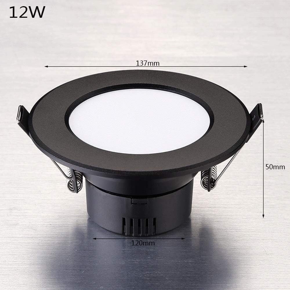 Recessed Lighting Housing Trim Kits Black Alumiembedded Integrated Grille Ceiling Spotlight Led Panel Ceiling Light Recessed Downlight European Clothing,Warm Light_3W(White Light-7W)/White L