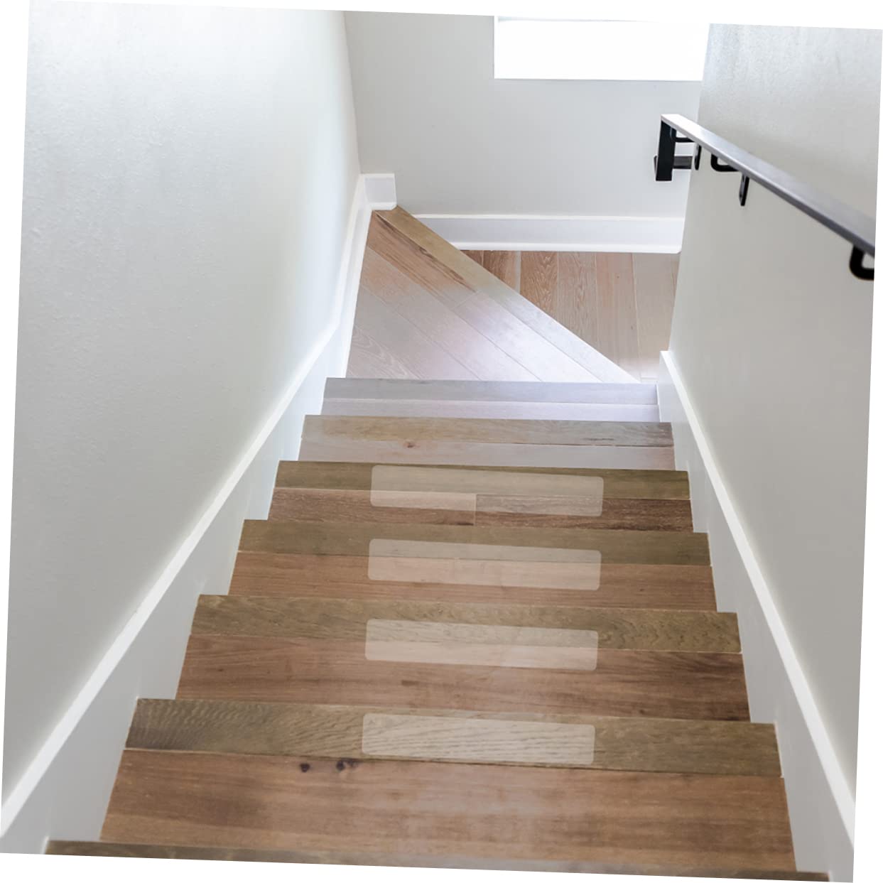10 Stück Peva Anti Rutsch Aufkleber für Treppen und Boden | Transparente Ausführung, Leicht Anzubringen und Haftstark, für Poolbereiche Sowie Stufen