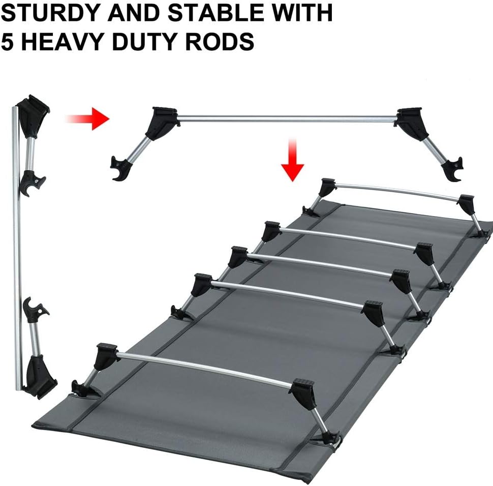 Ultralight Folding Tent Camping Cot Bed Portable/Compact for Outdoor Travel Base Camp Hiking(1856013cm)