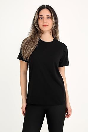 Kad n Regular Fit Basic Ti rt  %100 Pamuk S prem Kuma , Bisiklet Yaka, D z Renk