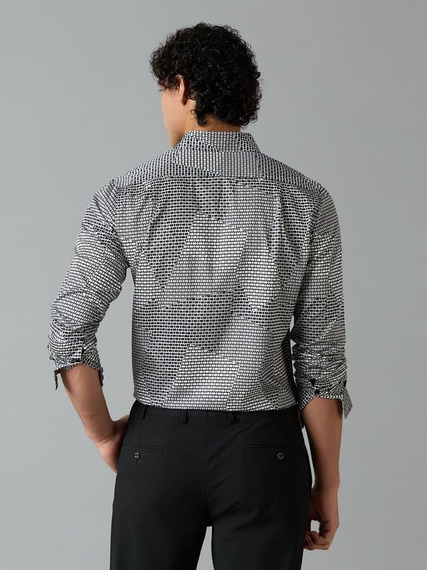 Image of MARK & ALBERT Men's Slim Fit Cotton Formal Shirt