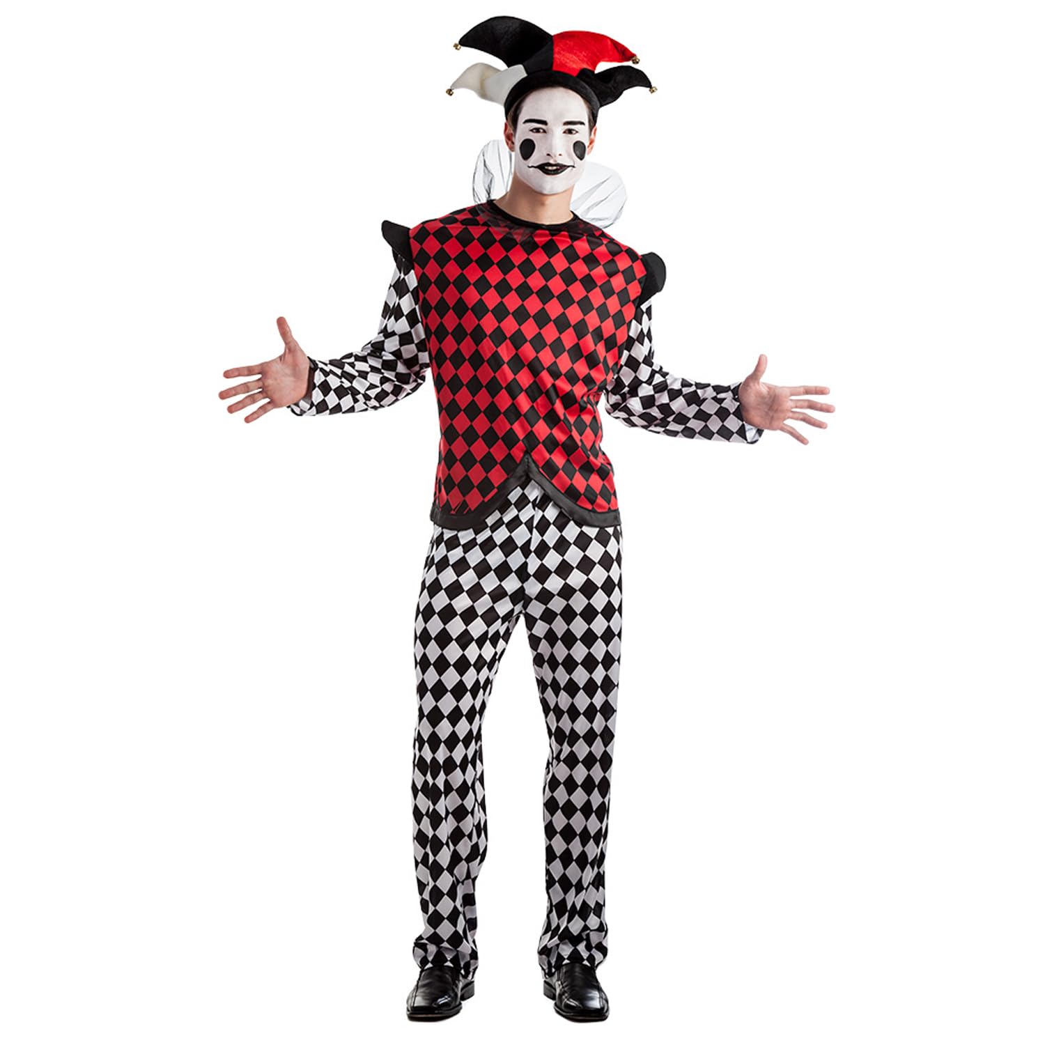 Boland 84067 Adult Harlequin Costume, Multi-Coloured, XXL
