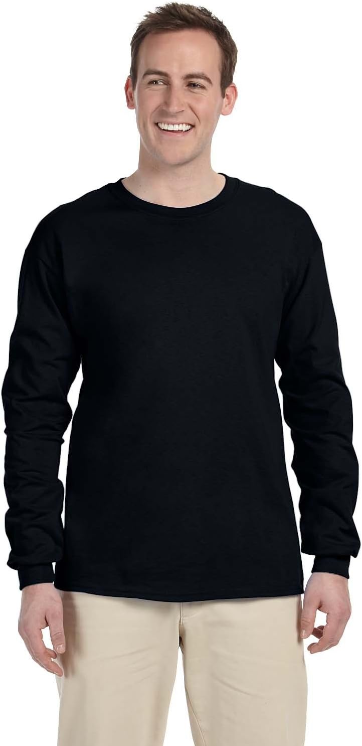 VISHTEA 2-Pack Ultra Cotton Long Sleeve Unisex Bundle Bulk Assorted Colors T-Shirt, Style G2400, Valued 2-Pack