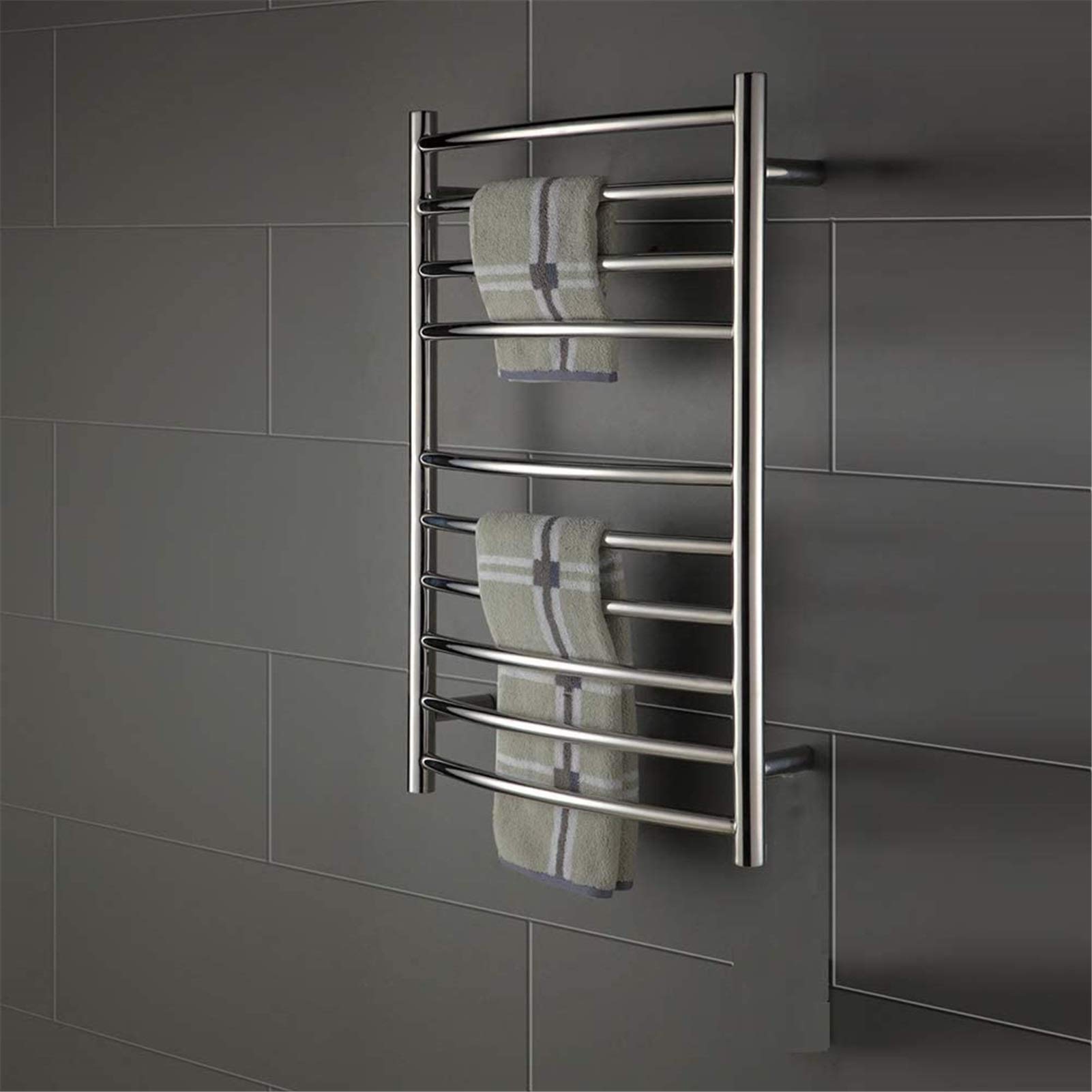 LYGXWJFC Calentador de Toallas eléctrico Cepillado Acero Inoxidable 304 10 Calentadores con cableado Certificado 29,5 x 20,5 Pulgadas Solución de Secado de Toallas de Lujo para SPA y hogar
