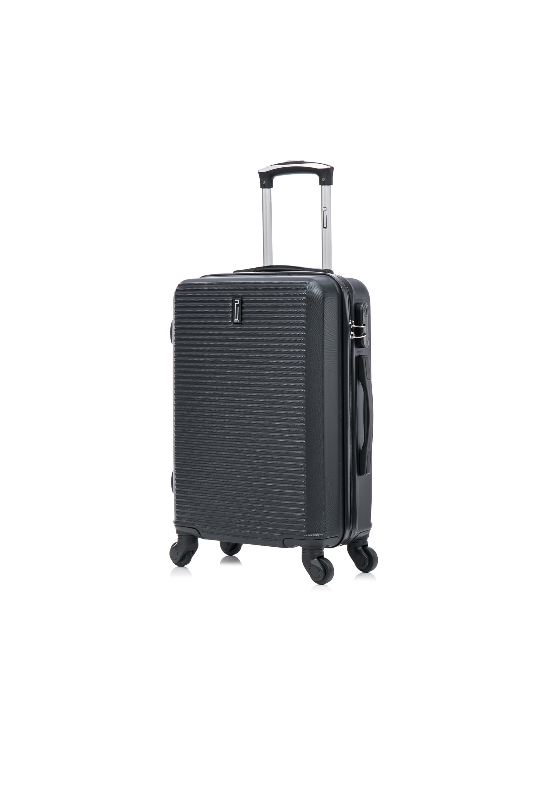 20 inch Cary-On Luggage with Hard Shell | 20" Ligthweight Cabin Approved Suitcase | Carry on Luggage 22x14x9 Airline Approved | Black