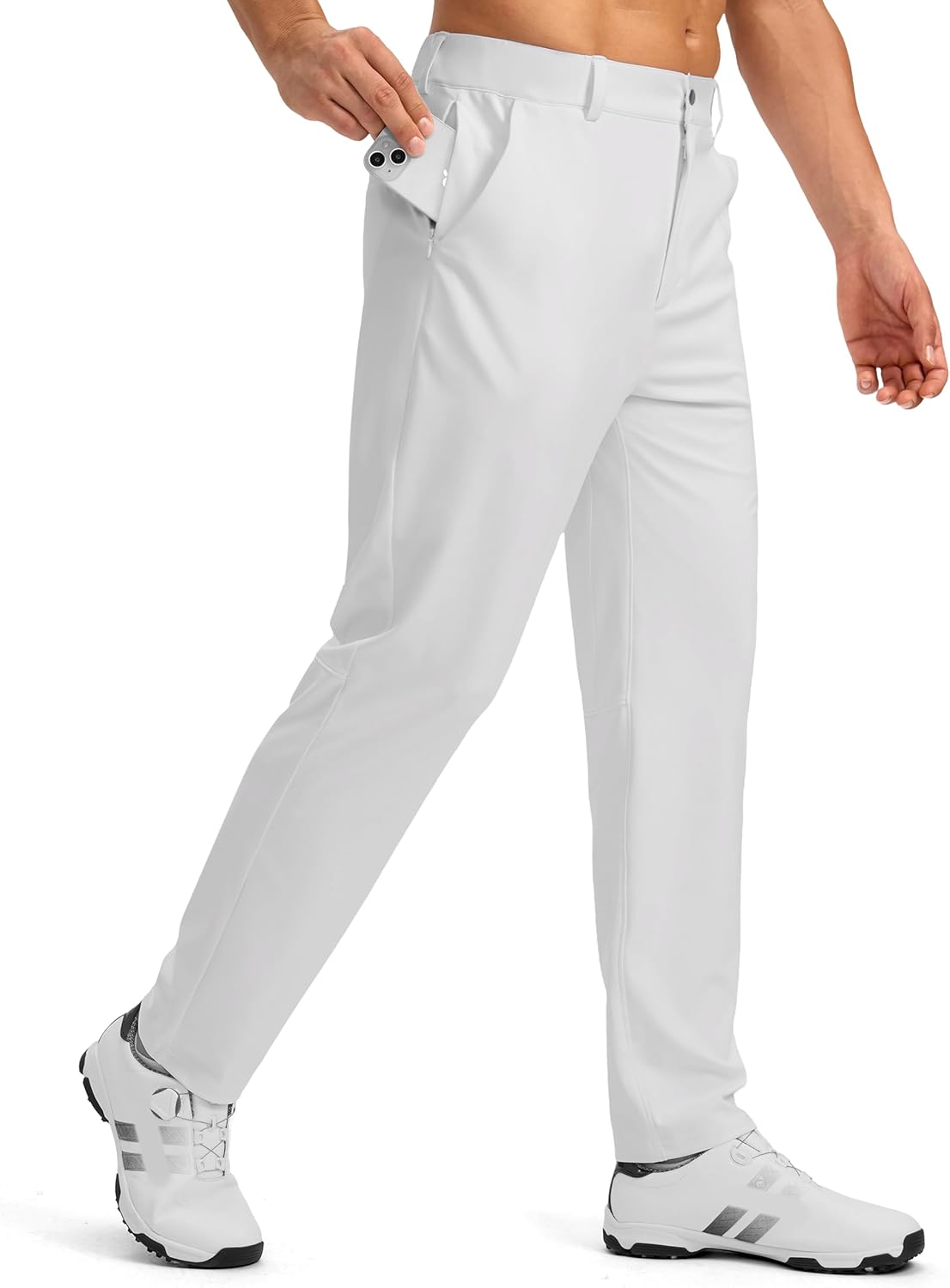 Soothfeel Men's Golf Pants with 5 Pockets Slim Fit Stretch Sweatpants Casual Travel Dress Work Pants for Men - Image 2