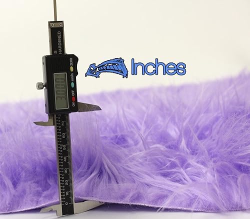Miniatura 3 de Tela mongol de pelo sintético de pelo largo, color lila, 60 pulgadas de ancho, vendido por The Yard