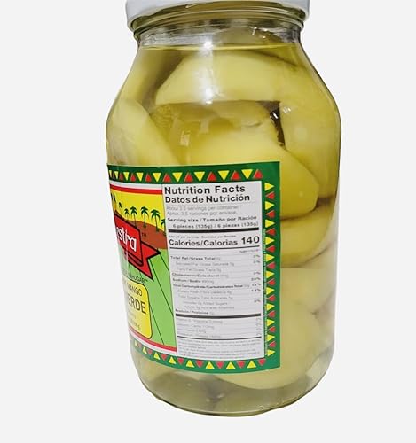 Miniatura 4 de MANGO VERDE EMBAZADO EN SALMUERA (AGUA CON SAL) 32 ONZAS