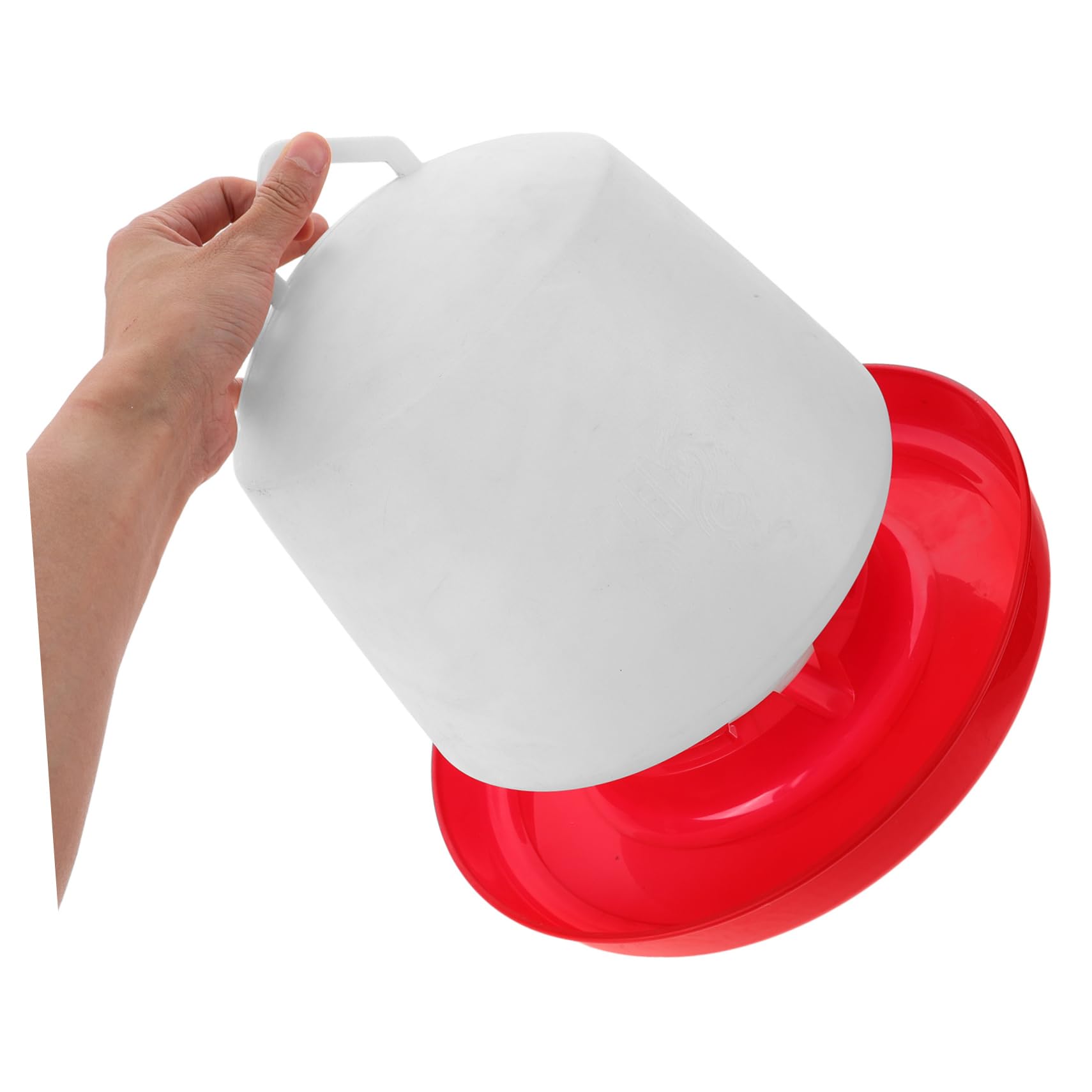 Toyvian Mangiatoia per Polli e Piccioni in Plastica Bianca Struttura Stabile e Resistente alla Pressione per Uso Esterno Design Creativo e Vasca Capiente