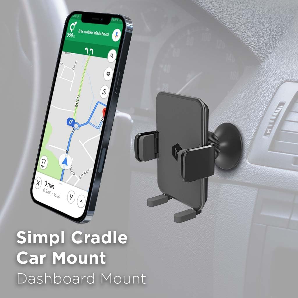 Car Phone Holder - Adjustable Cellphone Automobile Cradles – Universal Fit Cell Phones Holder -Phone Mount for Car Compatible for up to 4-Inch-Wide Smartphones