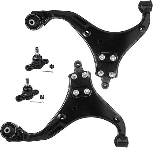 Miniatura 98 de Detroit Axle - Kit de 4 brazos de control delanteros para Chrysler 300 Dodge Challenger Charger Magnum, 2 brazos de control delantero inferiores con