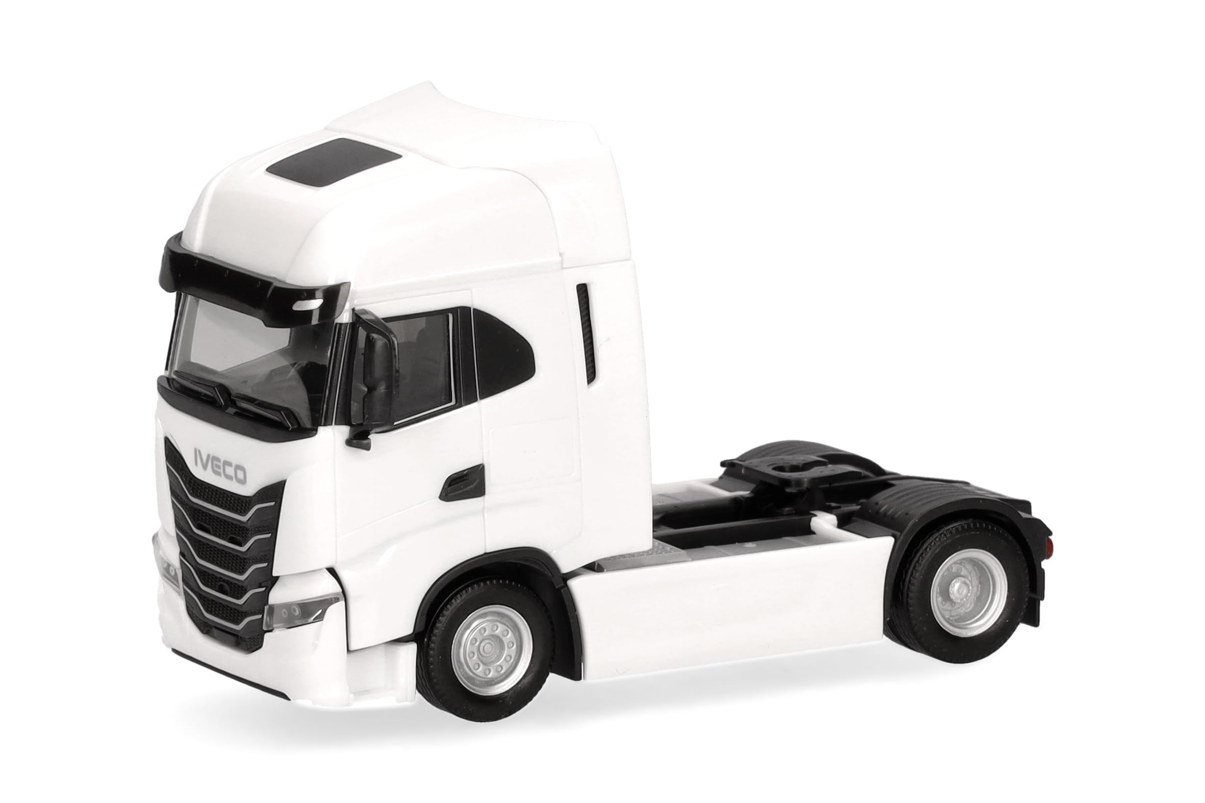 Herpa Truck model Iveco S-Way facelift (MY24) tractor 2-axle, white, miniature scale 1:87, collectible, Made in Germany, plastic