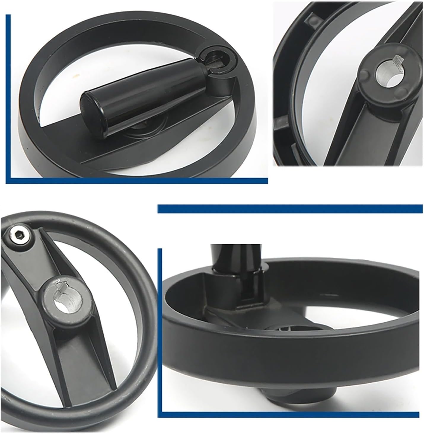 1Pcs 100-200mm Hollow Aluminium Alloy Handwheel with Foldable Handle Double Spoked Hand Wheel for Milling Machine Lathe(12x100x4)