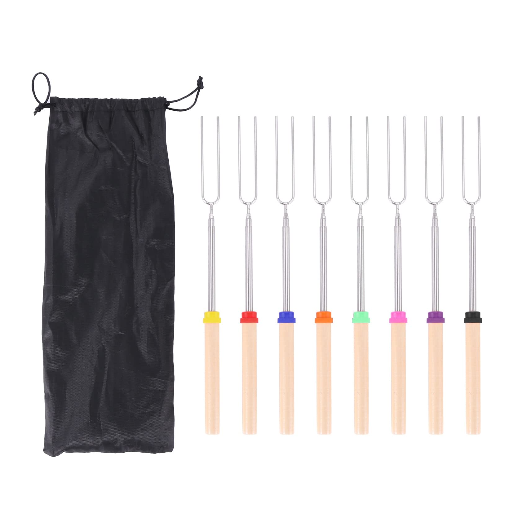 Gathukila Marshmallow Roasting Sticks BBQ fork Telescoping for Sausage Hot Dog Skewers Fire Pit Campfire Camping Stove B