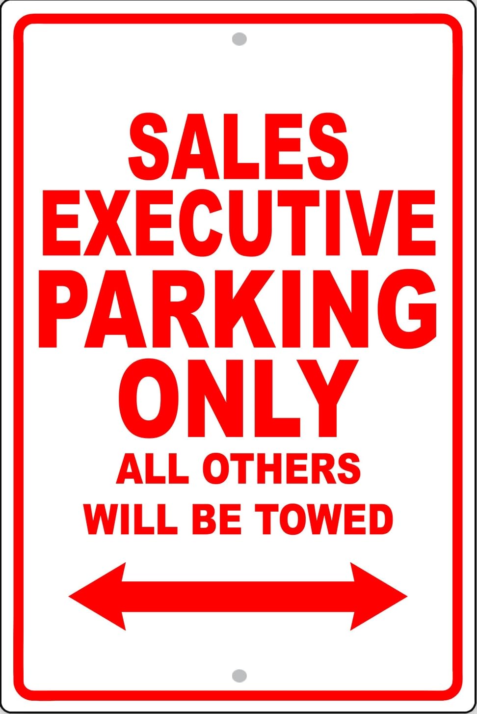 Sales Executive Parking Only Gift Wall Decor Novelty Garage Metal Sign