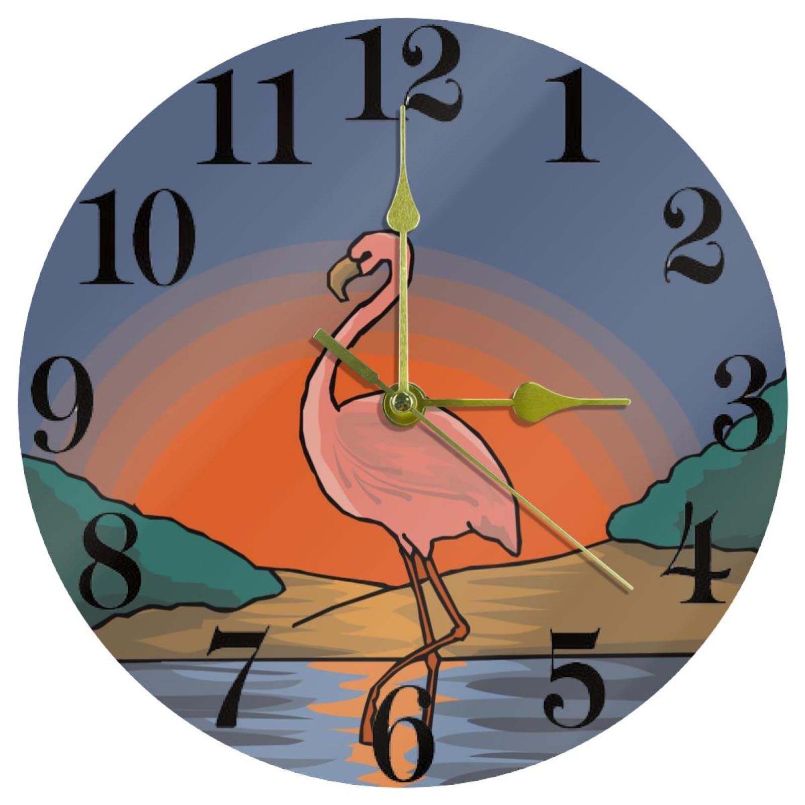 Horloge murale silencieuse cadeau déco oiseau sauvage