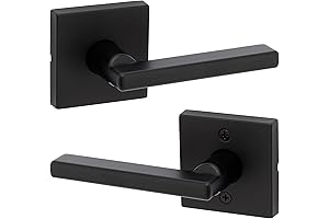 Kwikset Halifax Interior Passage Door Handle in Matte Black