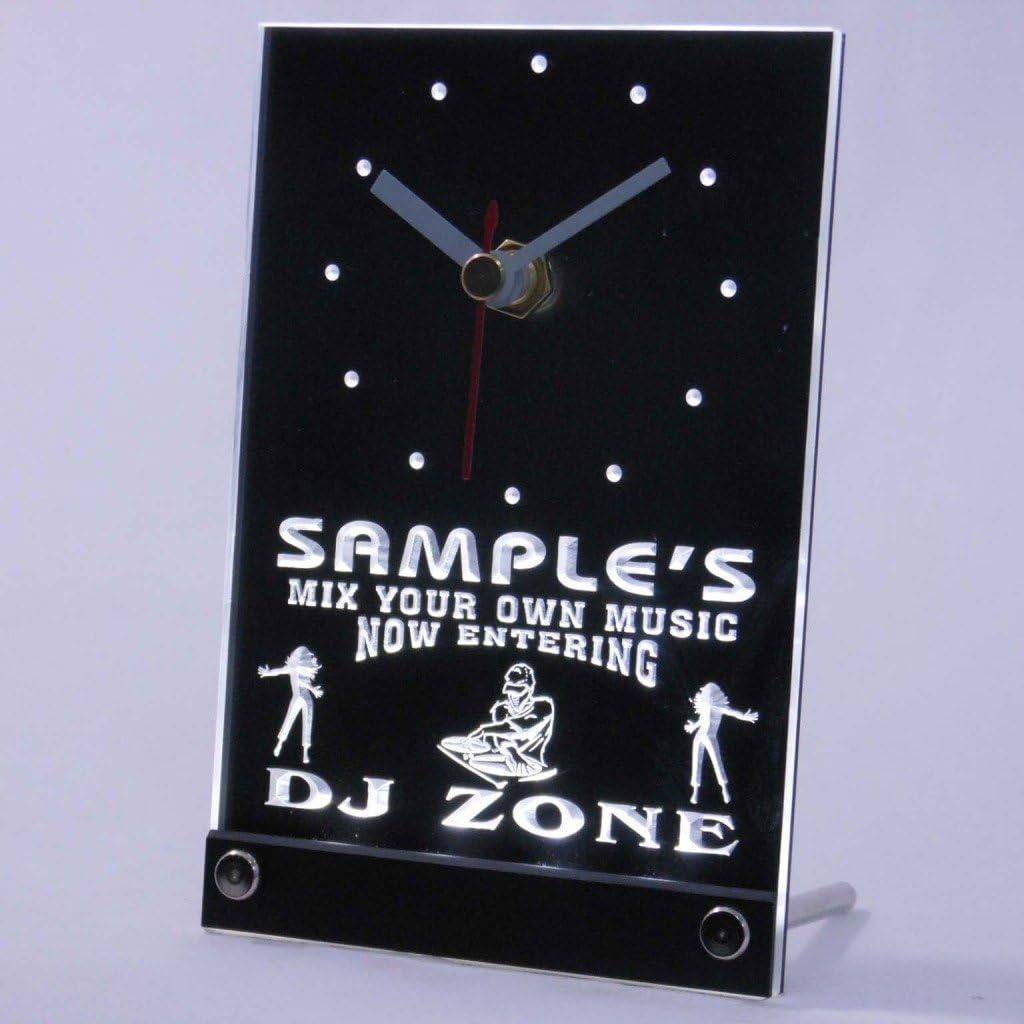 ADVPRO tncqh-tm Personalized Custom DJ Zone Music Turntable Neon Led Table Clock