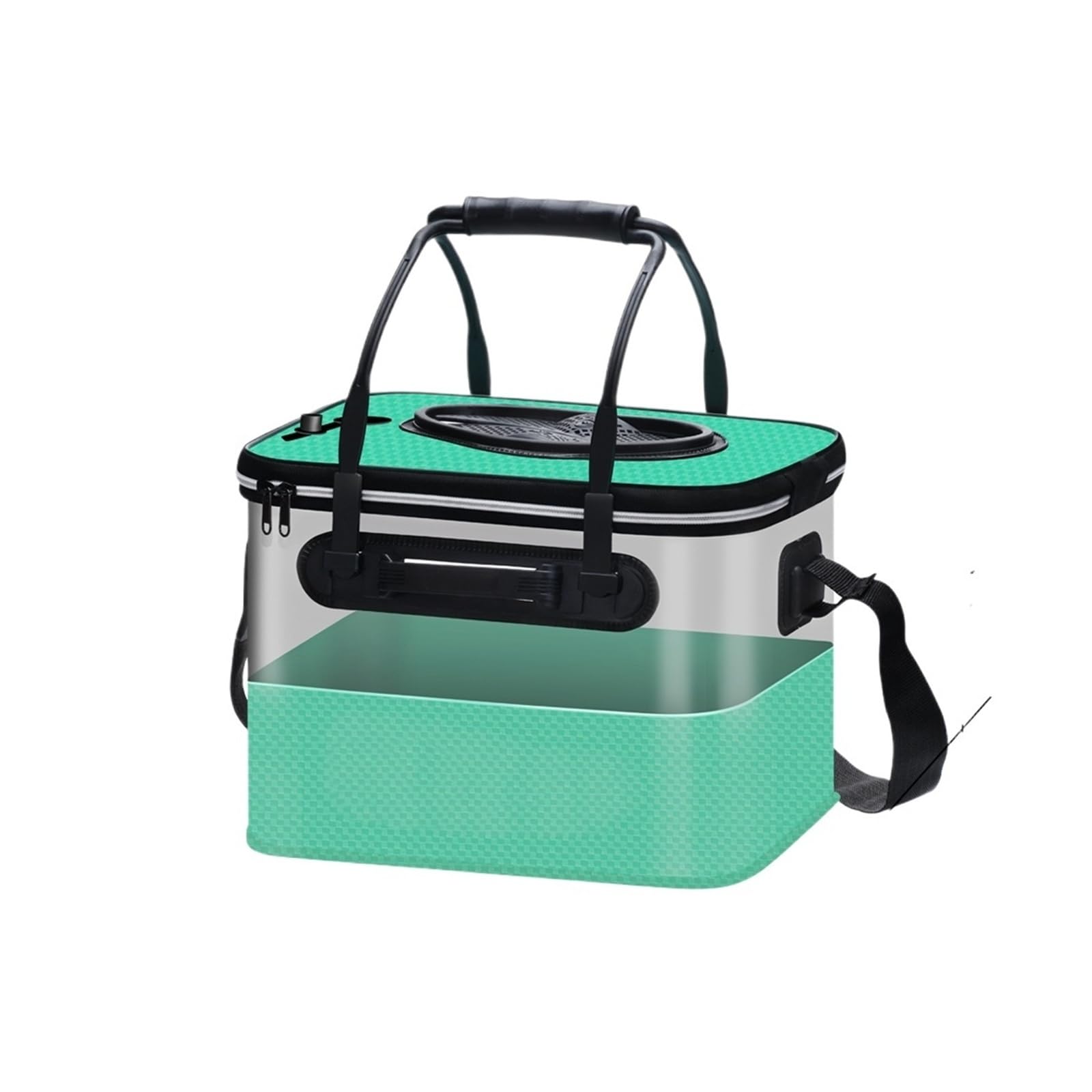 Folding Fishing Bucket Portable Live Fish Tank for Outdoor Angling(31L)