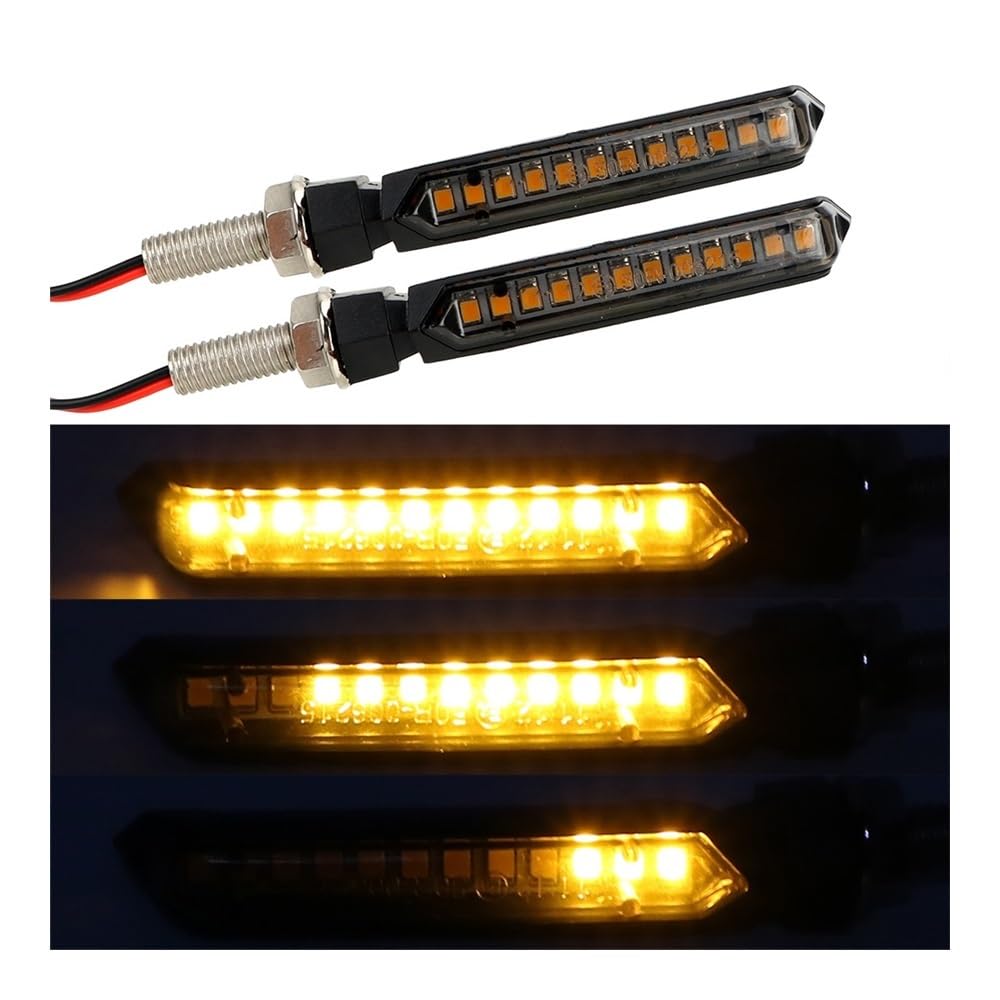 Fanale posteriore freno Luci Lampeggianti Gialle Lampeggianti 12 LED Lampada Di Segnalazione Per Moto Indicatori Di Direzione A LED Luci Posteriori Di Arresto Del Freno