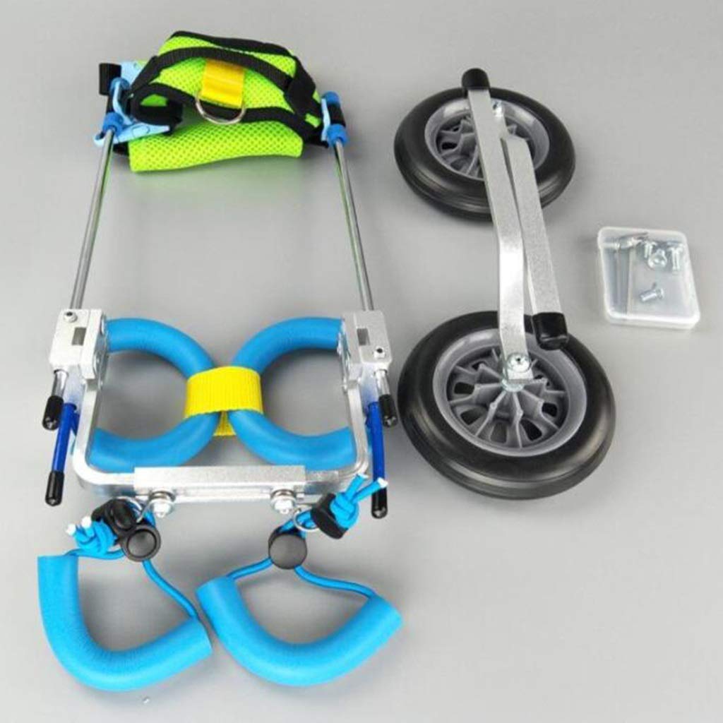 Sedia a Rotelle per Cani Cura dell'Anca e delle Articolazioni Scooter Portatile per Cani Veicolo di addestramento per la Riabilitazione delle Zampe Posteriori per la Riparazione delle Gambe