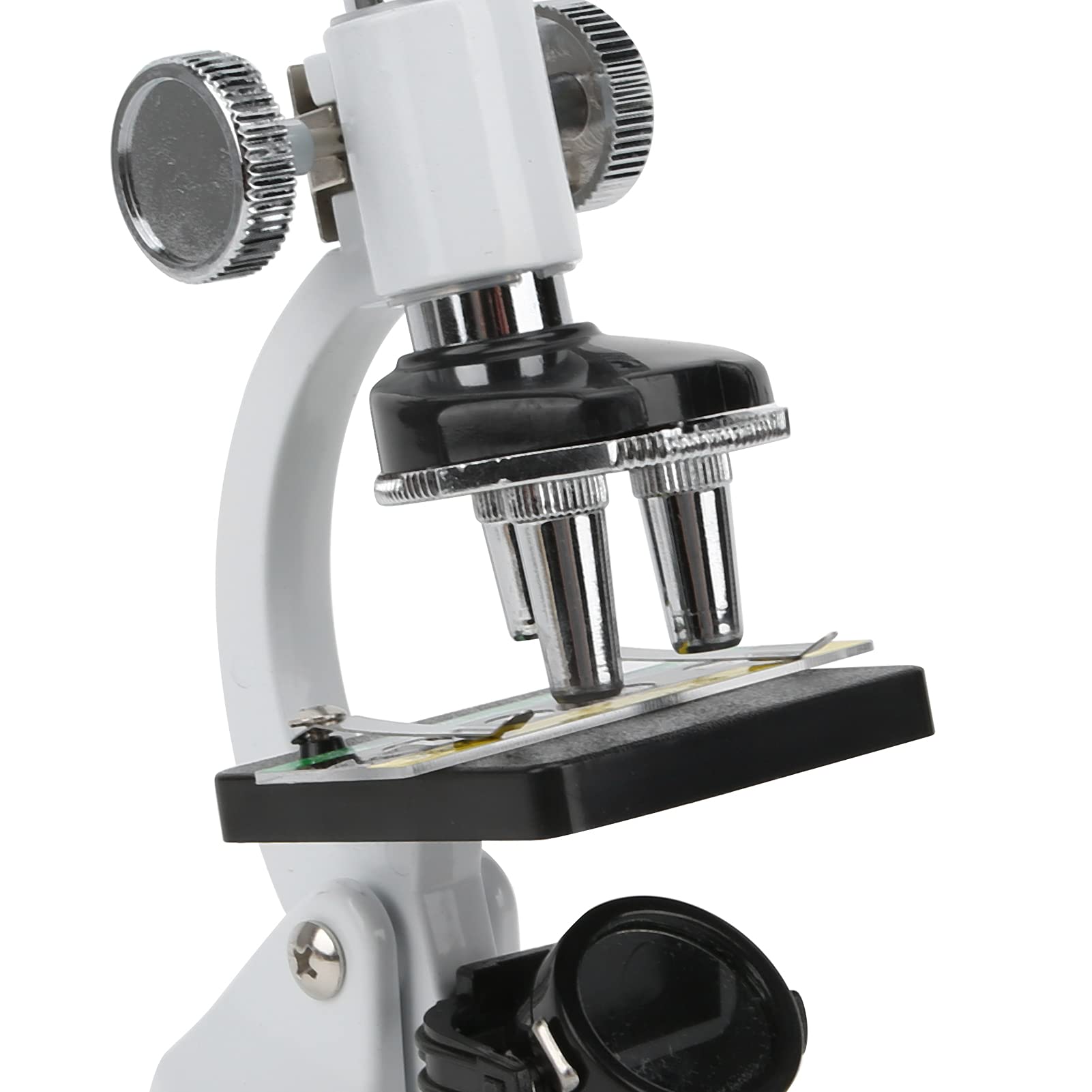 Kit di microscopio HD 1200X per bambini, educazione scientifica, giocattolo per microscopio per principianti, interamente in metallo con lente in vetro ottico