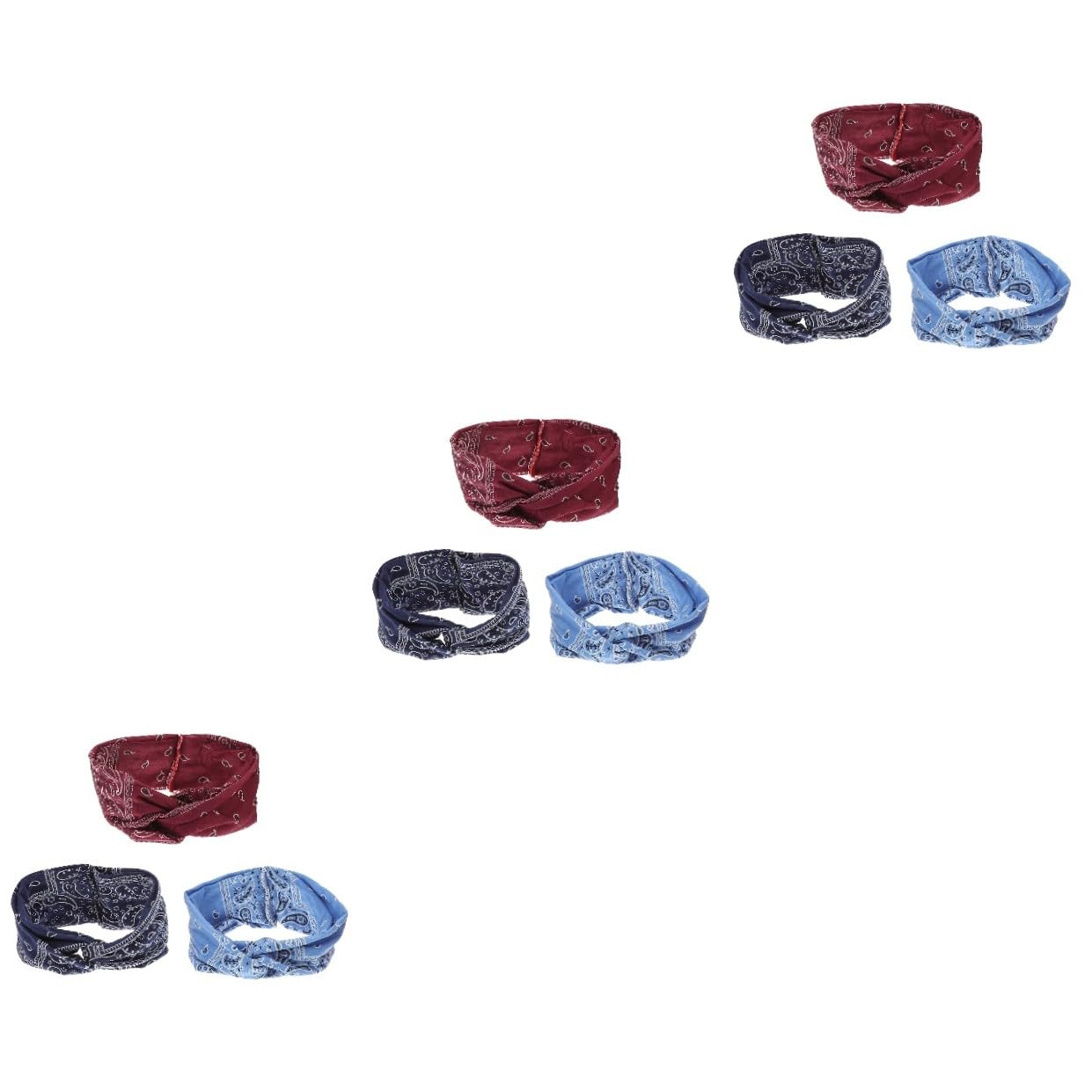 FRCOLOR 9 Unidades Cruz Diadema Ancha Diadema Yoga Diadema Ancha Ancha Bohemia Diadema Bandeau-Bandeau-Koch-cosplay Poliéster Spandex Sombreros Ancho