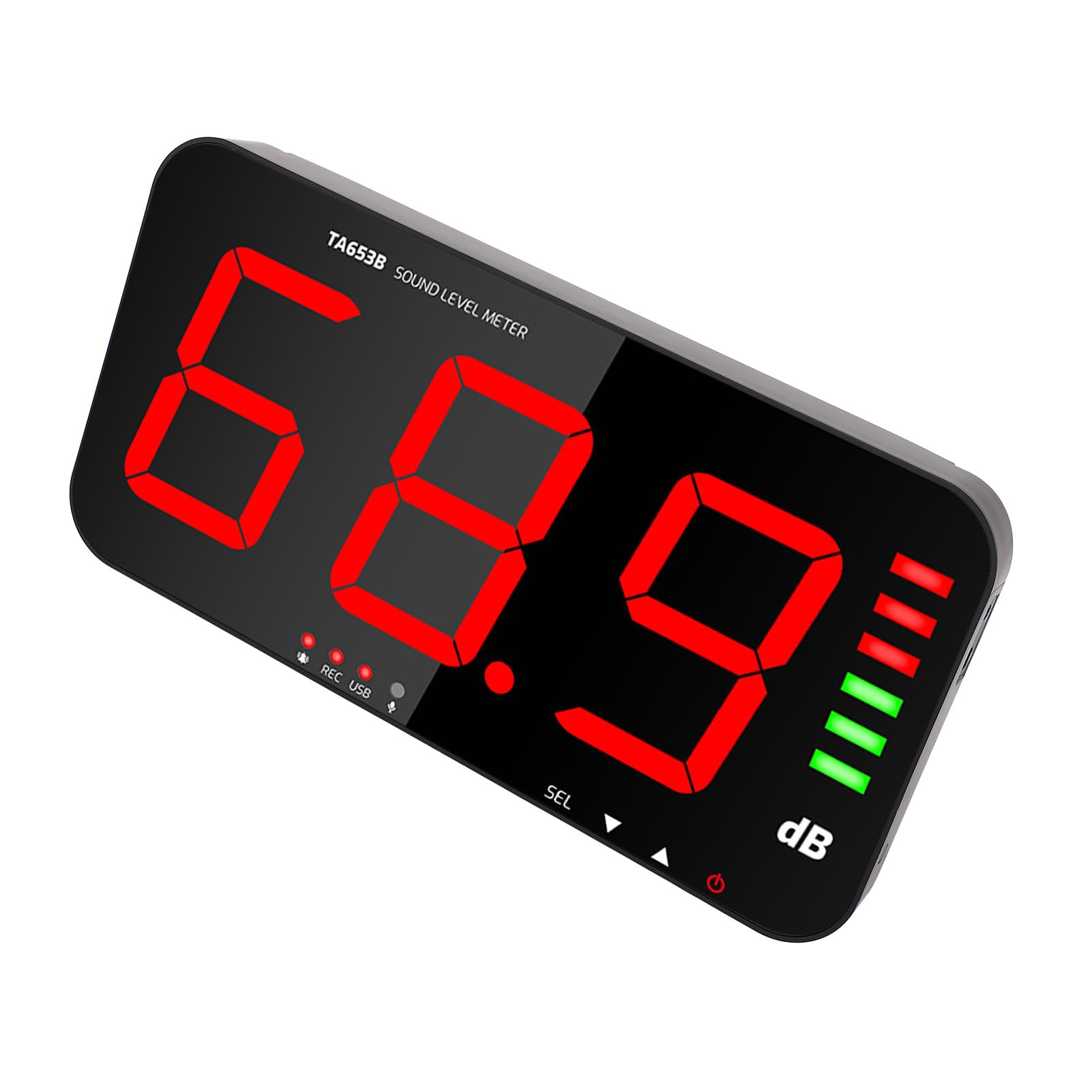 Jeffergarden Fonometro per Aula, Monitor Digitale del Livello di Rumore, Registratore per Misuratore di Decibel a Parete con Display LED Accurato, Ideale per Aule e Uso Industriale