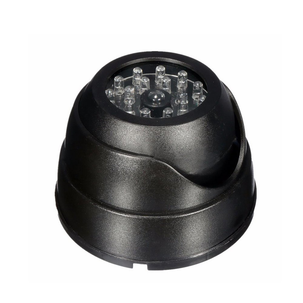 ELEAR™ 6 X Dôme noir faux mannequin sécurité caméra CCTV imperméable à l'eau IR 30LED clignotant rouge lumière extérieur intérieur
