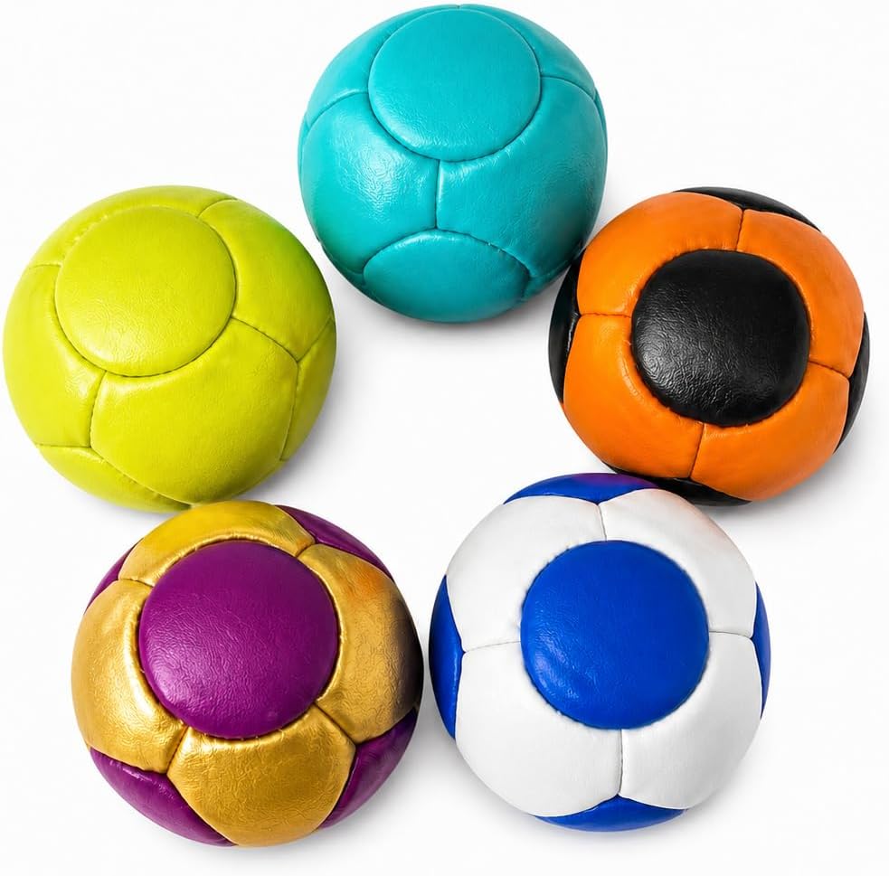 Footbag Set, Durable Soccer-Style Kick Balls & Carry Bag image 3