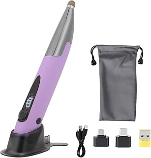 ワイヤレスマウスペン マウス機能あり ワイヤレスマウス マウスペン 業務 学習 ゲーム 作業(紫の)