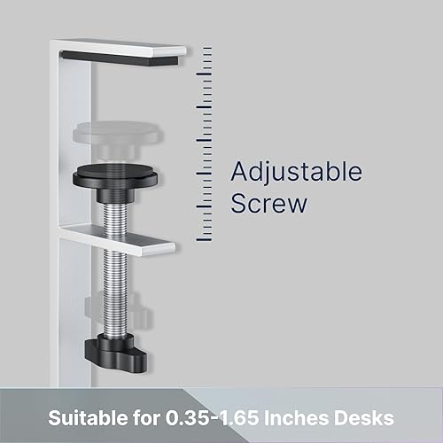 Miniatura 4 de Mavens Bandeja de organización de cables para debajo del escritorio, organizador de cables de aleación de aluminio sin taladros de 13.7 pulgadas con