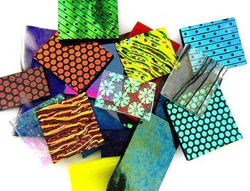 Devardi Glass Handmade 4+ oz COE 90 Dichroic & Fancy Sheet Mix - Fusible