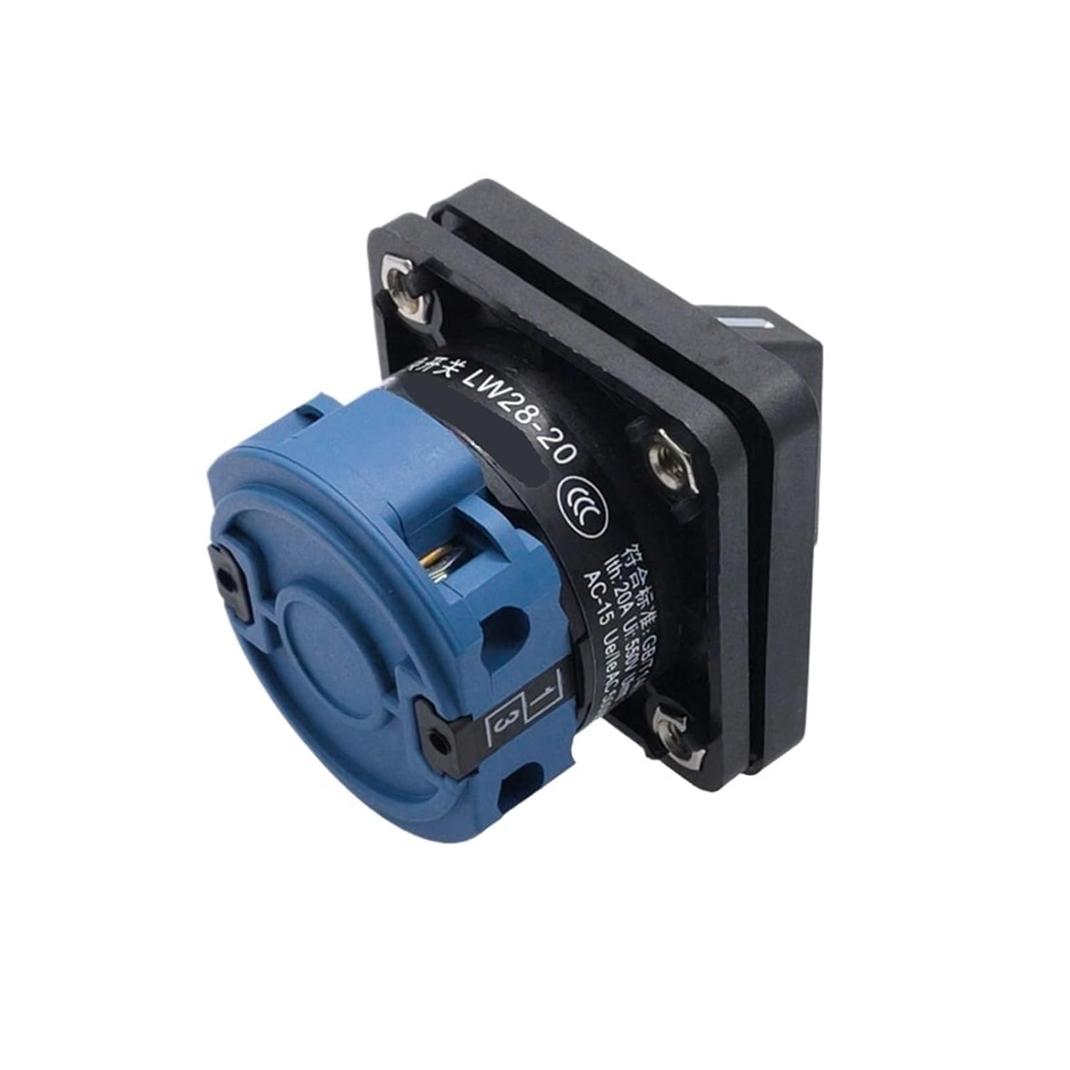 LW28-20A Electric 2Position 4 Terminals Rotary Cam Changeover 550V 20A(Black)