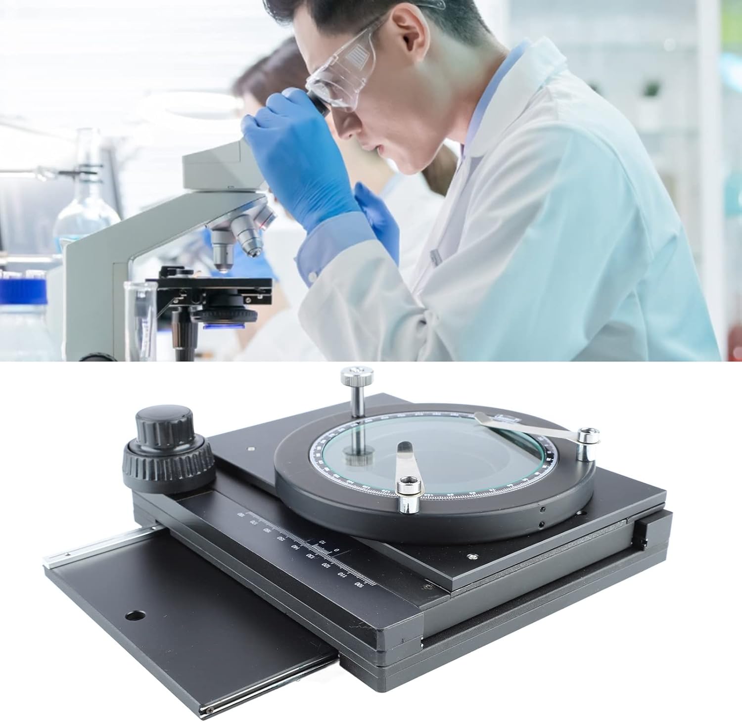 Microscope Mechanical Stage, Microscope X Y Gliding Table High Accuracy Mobile for Zoom Dissecting Inspection Stereo Microscopes