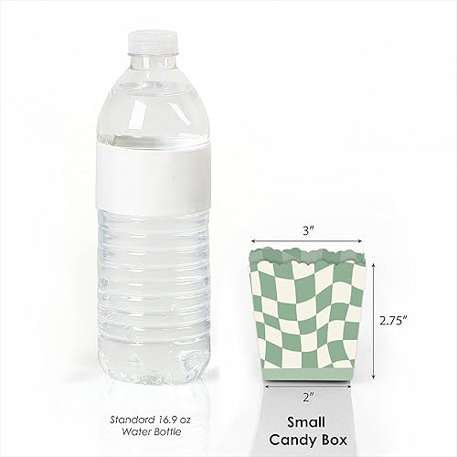 Miniatura 3 de Big Dot of Happiness Caja de regalo a cuadros verde salvia, mini cajas de regalo para fiesta, cajas de dulces de golosinas, juego de 12
