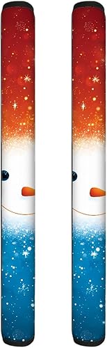 Miniatura 7 de Funda de muñeco de nieve navideño para manija de puerta de refrigerador, manijas de decoración de electrodomésticos de cocina, guantes protectores
