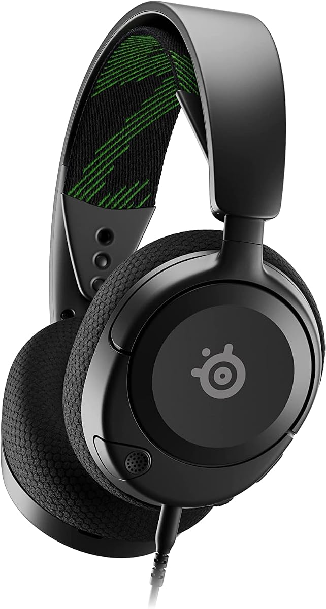 SteelSeries Arctis Nova 1X Auriculares con cable AUX de 3,5 mm para juegos para Xbox, PC, PlayStation, Nintendo Switch, Android e iOS - Micrófono ClearCast Gen 2 con cancelación de ruido impulsado por IA