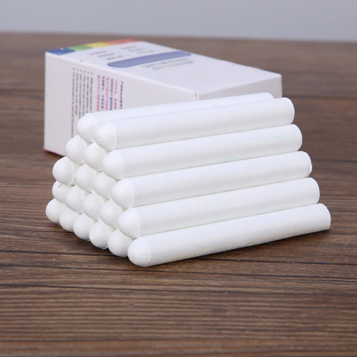 20 Pcs Water-soluble White Dustless Chalks for Teaching and Painting