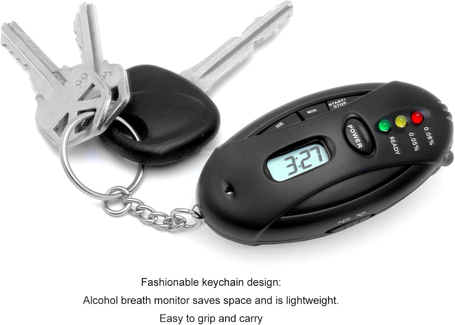 Breath Alcohol Tester Digital Portable Accurate Sensitive Drunk Driving Tester with LED Display for Drivers Parties Family Gatherings ABS Material 1 Count - Image 2