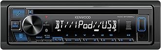 KDC-BT282U CD Car Stereo - Single Din, Bluetooth Audio, USB MP3, FLAC, Aux in, AM FM Radio, Detachable face with White 13-Digit LCD Display and Blue Button Illumination