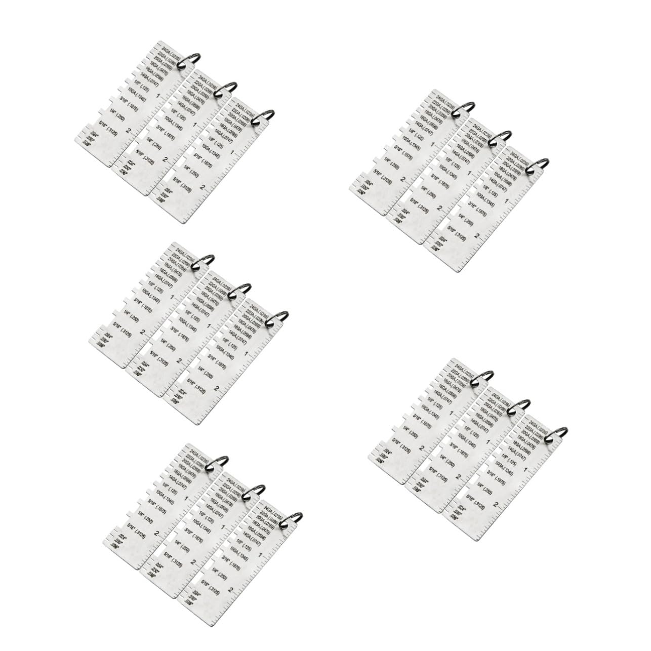 15pcs Welding Thickness Gauge Accurate Measurement Tool for Metal and Wire Compact and Easy to Use for Welding Projects
