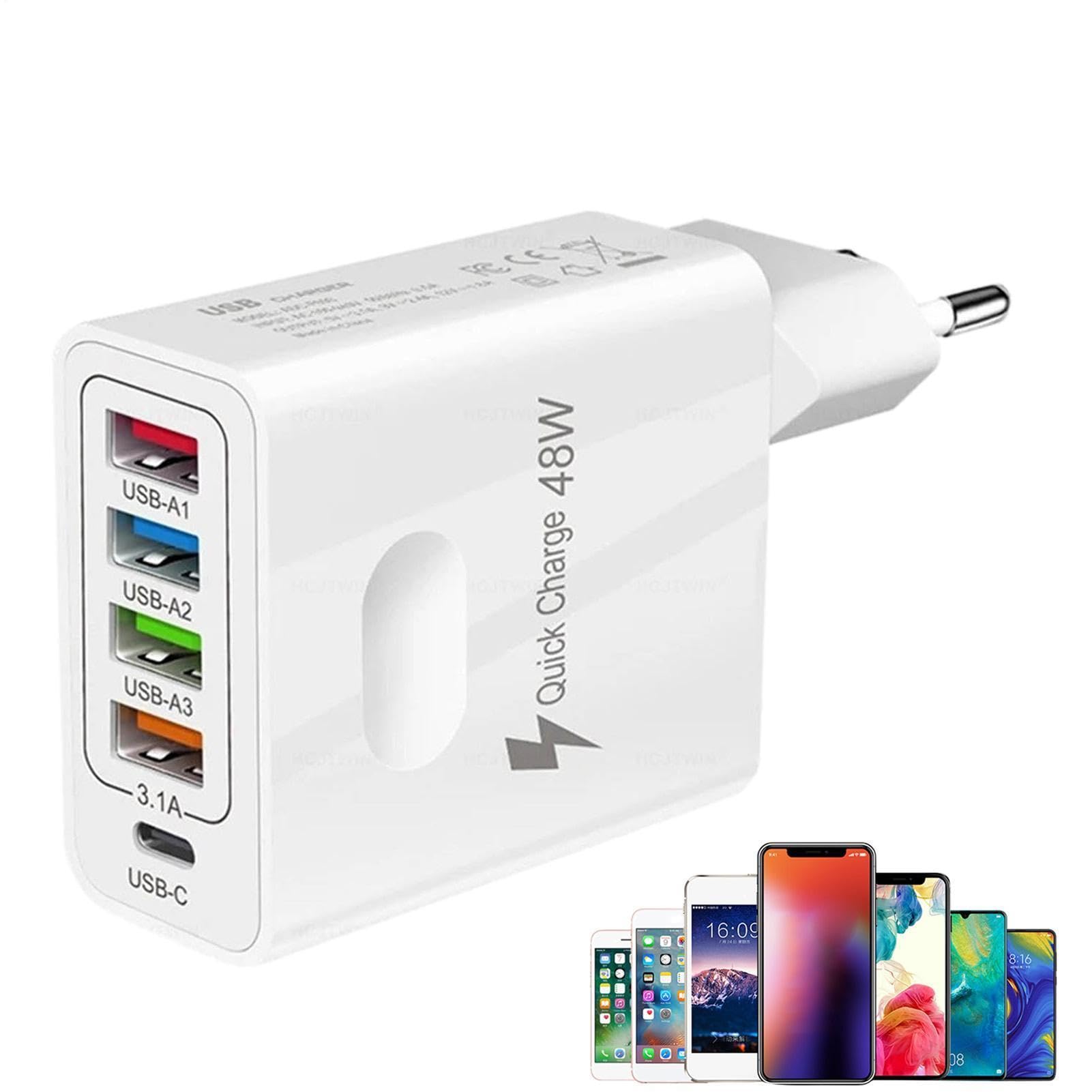 Cargador de pared para varios dispositivos, Cargador de teléfono de puerto