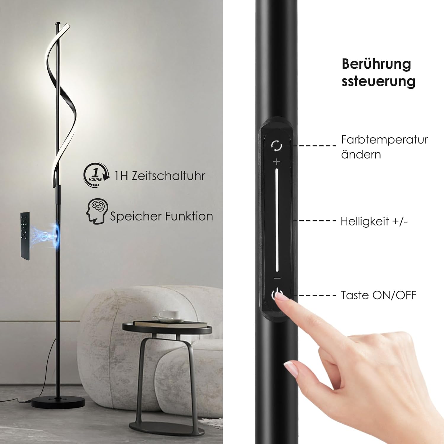 LOKUNM állólámpa súlyozott talpa