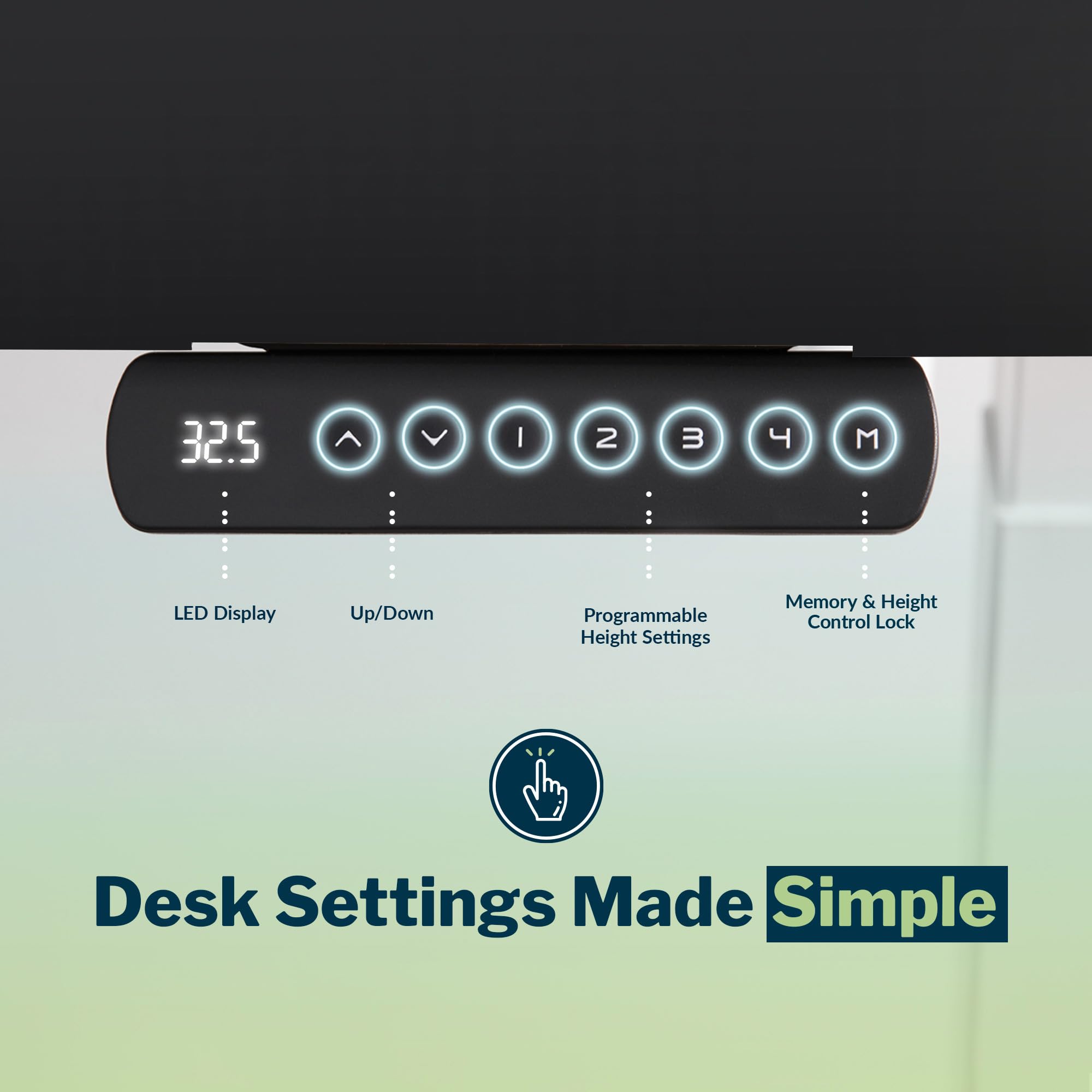 Vari Command Center Electric Standing Desk 120 Curved Sit-Stand Gaming Desk Corner Workstation for Triple Monitors Sloped Front — view 6