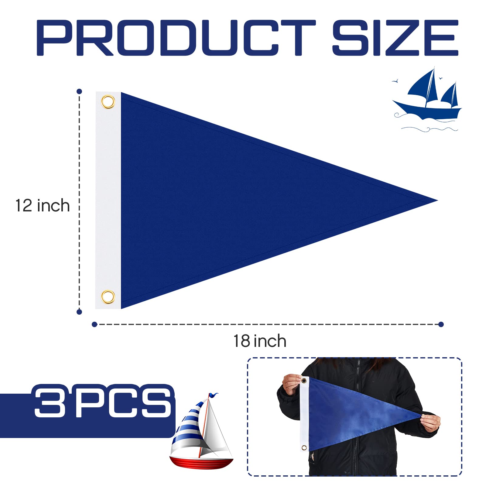 12x18" Brazil Boat Flag - Durable All Weather Nylon With Header & Grommets - Made In The USA