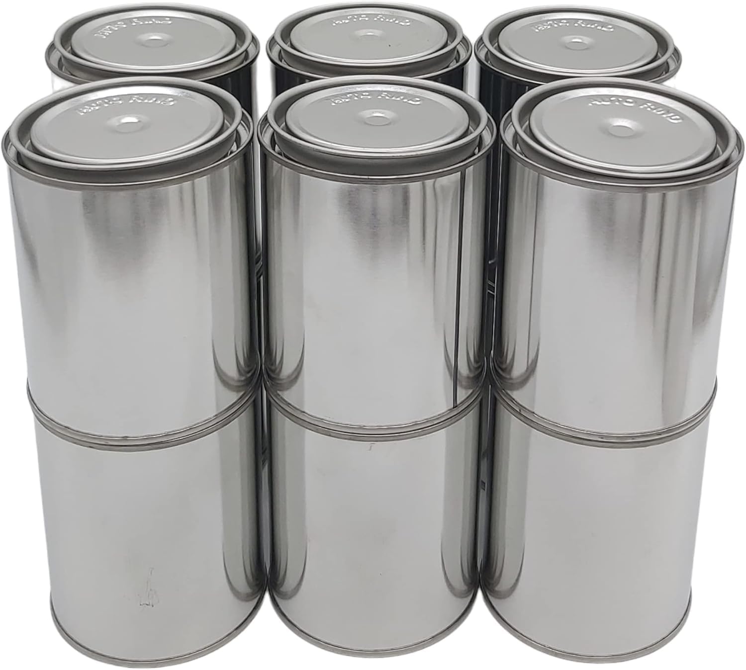 Pint Size Unlined Can, Empty Metal Pint Size Paint Cans with Lids for DIY and Professional Projects, Silver Color and%100 Recyclable (Pack of 12)