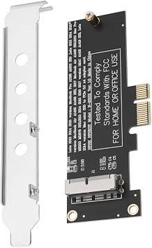 Create idea PCI-E 1X to 12+16 Pin Solid State Drive SSD Conversion Card Adapter with Metal Baffle Compatible with Mac Pro Air 2013-2017 A1493 A1502 A1465 A1466